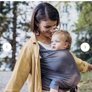 Boba brand Organic Cotton Dark Gray Blanket to carry Baby hands free